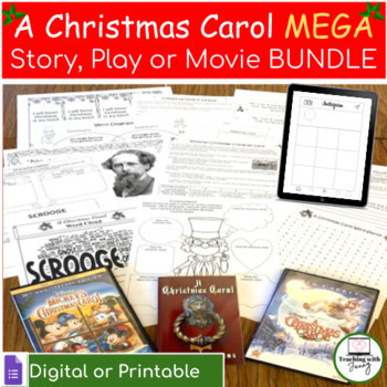 Preview of A Christmas Carol by Charles Dickens Play Story or Movie Activities Mega Bundle