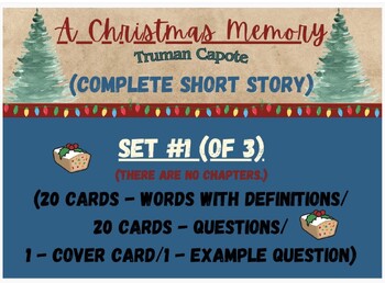Preview of A Christmas Memory (Truman Capote) Vocabulary Boom™ Cards Set #1 (of 3) 42 Cards