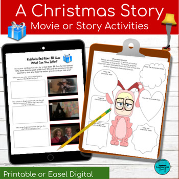 Preview of A Christmas Story Holiday Movie Activities for Middle School ELA