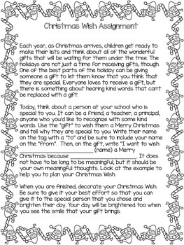 A Christmas Wish - A Simple Gift of Kindness by Mrs O Knows | TpT
