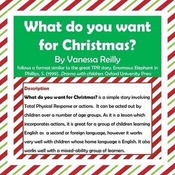 Preview of A Christmas story with actions - What do you want for Christmas?