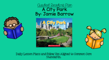 Preview of A City Park (Level G) Guided Reading Plan