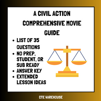 Preview of A Civil Action - Comprehensive Movie Guide with Answer Key and Extended Lessons