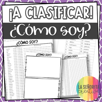 Preview of ¿Cómo Soy? - Sorting Activity for Spanish Adjectives