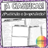 Preterite vs Imperfect Spanish Sorting Activity and Worksheets