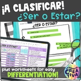 Ser vs Estar Spanish Sorting Activity and Worksheets