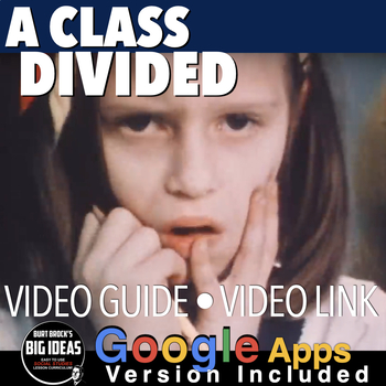 Preview of A Class Divided Video Guide / Link (Social Psychology, AP Psych) + Google Apps