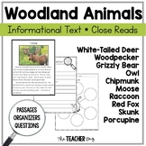 Woodland (Forest) Animals Informational Text Close Reading