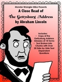A Close Read of The Gettysburg Address with Text Dependent