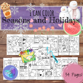 Preview of A Collection of Coloring Sheets for Every Holiday and Season, for Neat Coloring