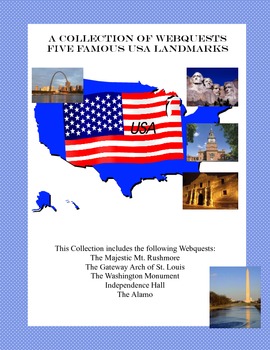 Preview of Five Famous Landmarks in the United States A Collection of Webquests