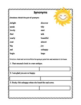 A Collection of Worksheets-A Comprehensive Review of Antonyms and Synonyms