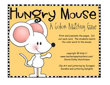 Preview of A Color Matching Center for Early Elementary - Hungry Mouse