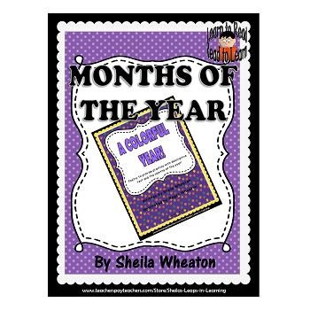 Preview of A Colorful Year! - A READ TO LEARN Book About the Months of the Year