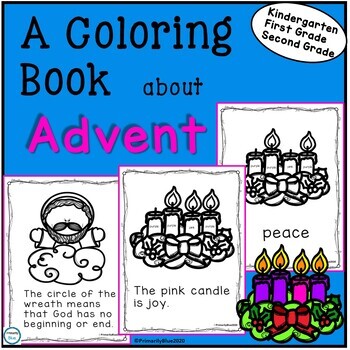Preview of A Coloring Book About Advent for Kindergarten to Second Grade