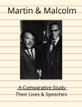 Preview of A Comparative Study of Martin Luther King Jr & Malcolm X