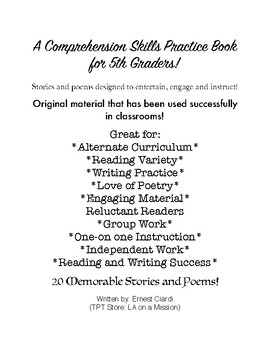 Preview of A Comprehension Skills Practice Book for 5th Graders
