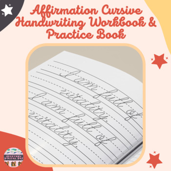 Preview of A Comprehensive Affirmation Cursive Handwriting Workbook & Practice Book (Book1)