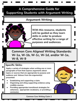 Preview of A Comprehensive Guide for  Supporting Students with Argument Writing