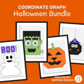 Preview of A Coordinate Graph Mystery Picture Bundle: Halloween