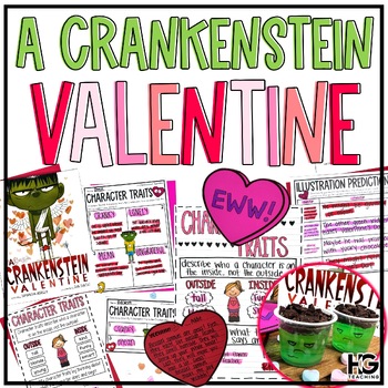 Preview of A Crankenstein Valentine Book Companion | Valentine's Day Craft and Activities