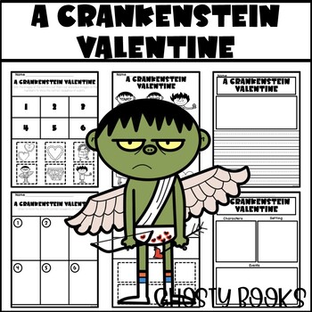 Preview of A Crankenstein Valentine Writing Response Coloring Sequencing Activity