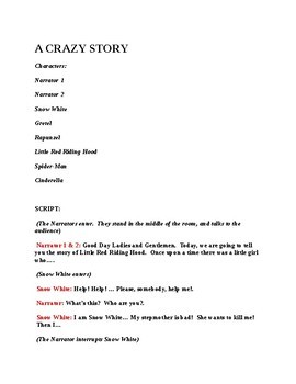 Preview of A Crazy Story Play