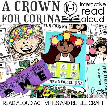 Preview of A Crown for Corina Interactive Read Aloud Activities | Hispanic Heritage Month