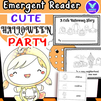 Preview of A Cute Halloween Story Emergent Reader Kindergarten ELA Activities NO PREP