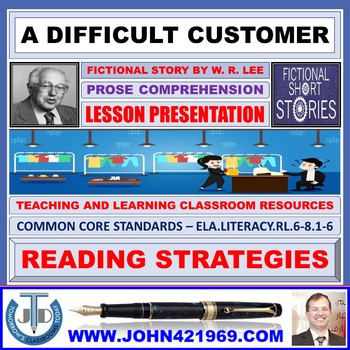 Preview of A DIFFICULT CUSTOMER - STORY COMPREHENSION - LESSON PRESENTATION