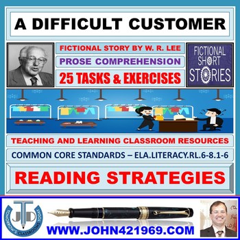 Preview of A DIFFICULT CUSTOMER - STORY COMPREHENSION - TASKS AND EXERCISES