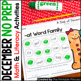 December NO PREP Pages Literacy and Math Activities for Ki