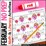 February NO PREP Pages Literacy and Math Activities for Ki