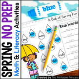 NO PREP Spring Activities for Kindergarten | Literacy and Math Included