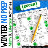 Winter NO PREP Pages Literacy and Math Activities for Kind