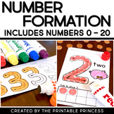 Number Formation Practice: No Prep Bingo Dabbers Pages 0-20