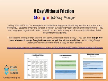 Preview of A Day Without Friction: Science Writing Prompt