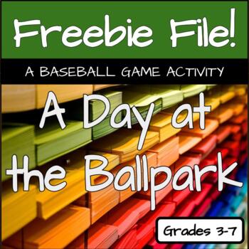 Preview of A Day at the Ballpark - A Game Day Activity for Students