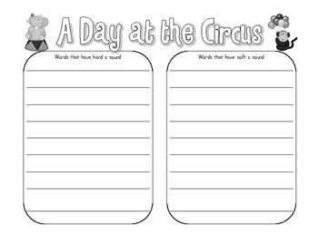 A Day at the Circus - A Hard C and Soft C Game | TPT