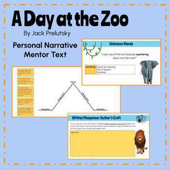 Preview of A Day at the Zoo - Personal Narrative Mentor Text