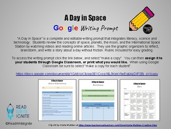 Preview of A Day in Space: Google Writing Prompt