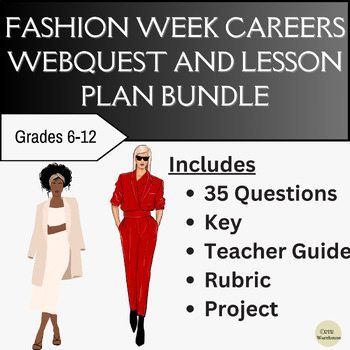 Preview of A Day in the Life: Fashion Week Careers WebQuest and Lesson Plan Bundle