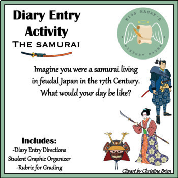 Preview of A Day in the Life of a Samurai Student Activity Diary Entry