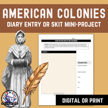 Preview of A Day in the Life of the English Colonies - Skit or Diaries US History or APUSH