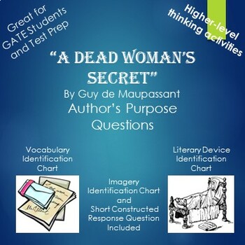 Preview of A Dead Woman's Secret by Guy de Maupassant Author's Purpose Activities