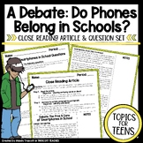 Debate: Cell Phones in Schools Article & Question Set: Pri