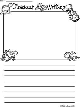 Dinosaur Writing Paper – Tim's Printables