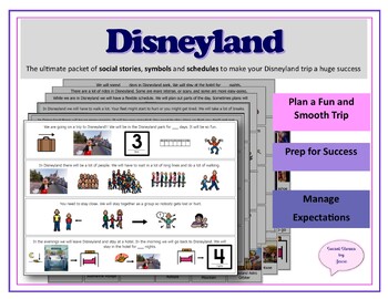 Preview of The Ultimate Packet of Social Stories, Symbols, and Schedules for DISNEYLAND
