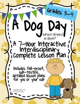 Preview of A Dog Day 7-Hour Complete Sub Plans Thematic Unit for Grades 3-4 Common Core