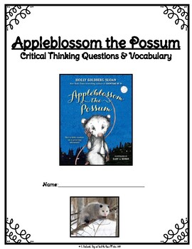 Preview of Appleblossom the Possum Critical Thinking Questions and Vocabulary